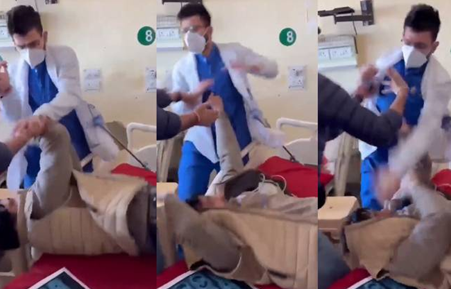 بھارت کے سرکاری ہسپتال میں ڈاکٹر کامریض پرتشدد،تھپڑ ، مکے برسا دیئے
