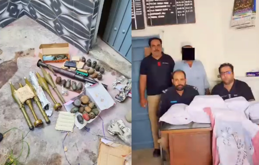 کوہاٹ تھانہ کینٹ پولیس کی بڑی کارروائی، بھاری مقدار میں اسلحہ برآمد، ملزم گرفتار