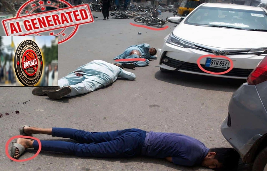 اے آئی تصاویر،کالعدم ایکشن کمیٹی کا ایک اورمن گھڑت پروپیگنڈا بے نقاب