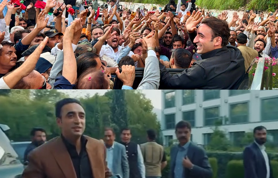 الیکشن مہم، بلاول بھٹو مظفرآباد آزادکشمیر پہنچ گئے، شاندار استقبال