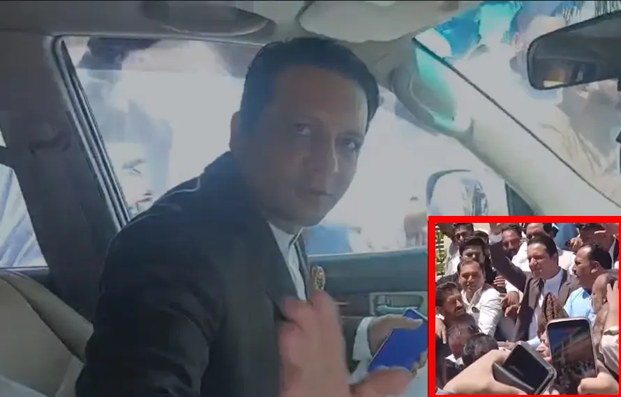 مظفرآباد میں افتخار گیلانی کی کامیابی، کارکنوں کی نعرے بازی