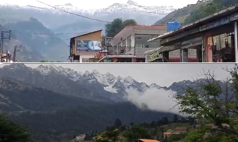 کاغان، ناران اور کالام میں موسمِ سرما کی پہلی برفباری، پہاڑوں نے سفید چادر اوڑھ لی