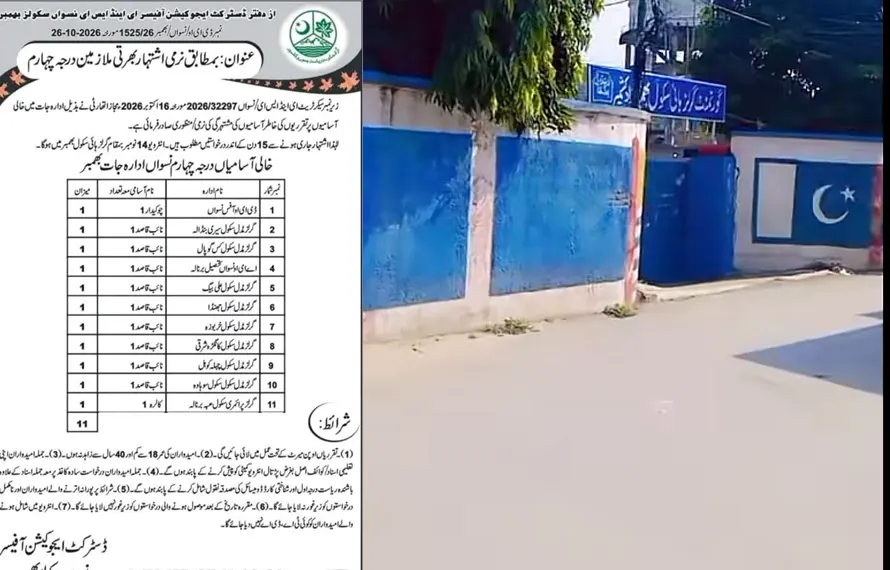 ضلع بھمبر:نسواں اسکولوں اور دفاتر میں ملازمین کی بھرتی، انٹرویو کی تاریخ کا اعلان
