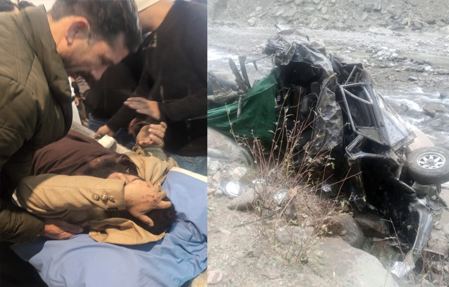 نیلم ویلی :لینڈ کروزر حادثےکا شکار، 4 افراد جاں بحق، 4زخمی