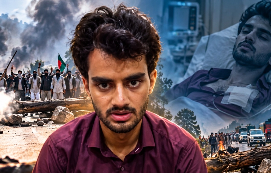 4 اکتوبر احتجاج: روڈ بلاک کے دوران فائرنگ، عثمان کے سینے پر گولی لگنے کا ویڈیو بیان سامنے آگیا